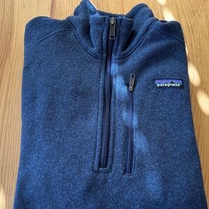 Men's Patagonia 1/4 zip navy blue better sweater Size medium